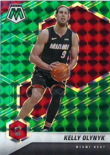 #193 Kelly Olynyk - Miami Heat - 2020-21 Panini Mosaic - Mosaic Green Basketball