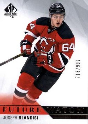 #194 Joseph Blandisi - New Jersey Devils - 2015-16 SP Authentic Hockey
