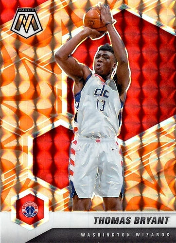 #194 Thomas Bryant - Washington Wizards - 2020-21 Panini Mosaic - Mosaic Reactive Orange Basketball