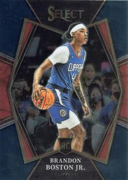 #194 Brandon Boston Jr. - Los Angeles Clippers - 2021-22 Panini Select - Blue Basketball