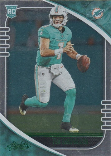 #194 Tua Tagovailoa - Miami Dolphins - 2020 Panini Absolute - Green Football