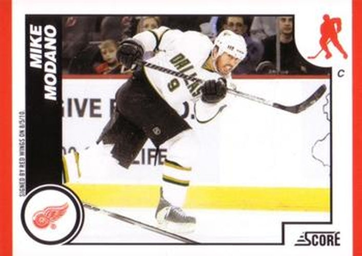 #195 Mike Modano - Detroit Red Wings - 2010-11 Score Hockey
