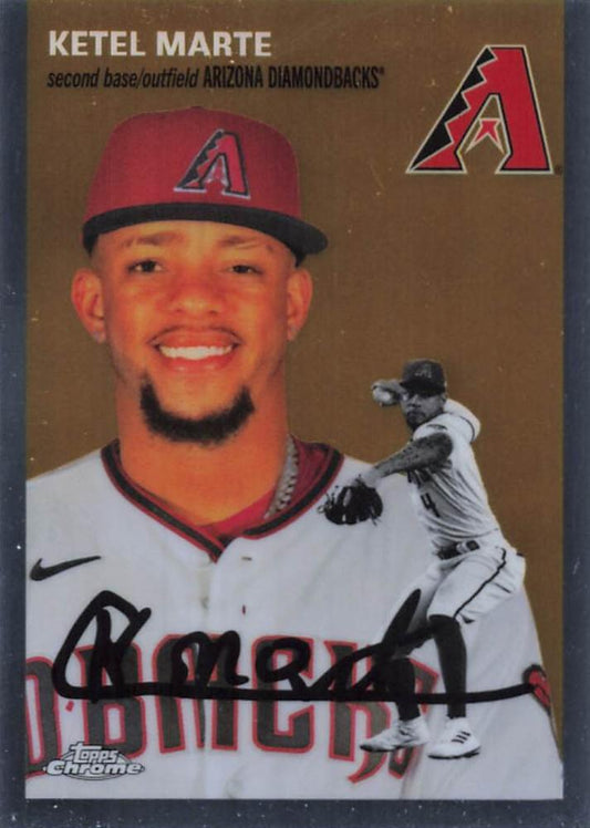 #195 Ketel Marte - Arizona Diamondbacks - 2023 Topps Chrome Platinum Anniversary Baseball