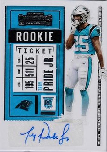 #195 Troy Pride Jr. - Carolina Panthers - 2020 Panini Contenders Football
