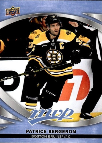 #195 Patrice Bergeron - Boston Bruins - 2023-24 Upper Deck MVP Hockey