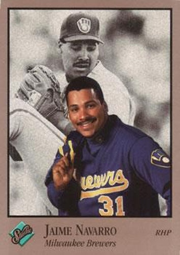 #195 Jaime Navarro - Milwaukee Brewers - 1992 Studio Baseball