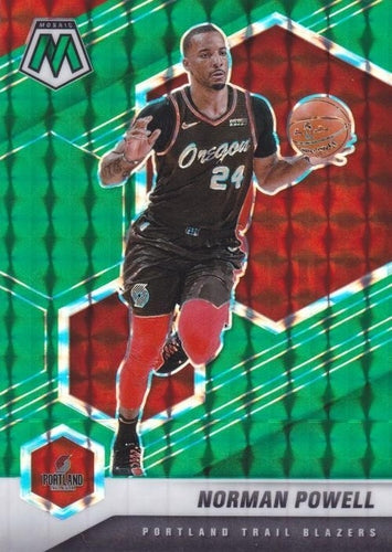 #195 Norman Powell - Portland Trail Blazers - 2020-21 Panini Mosaic - Mosaic Green Basketball