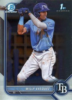 #BCP-195 Willy Vasquez FBC - Tampa Bay Rays - 2022 Bowman - Chrome Prospects Baseball