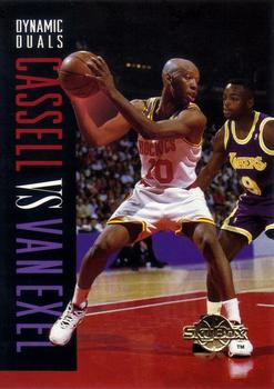 #195 Sam Cassell / Nick Van Exel - Houston Rockets/Los Angeles Lakers - 1994-95 SkyBox Premium Basketball