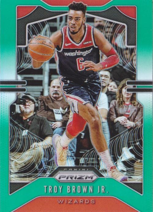 #196 Troy Brown Jr. - Washington Wizards - 2019-20 Panini Prizm - Prizms Green Basketball
