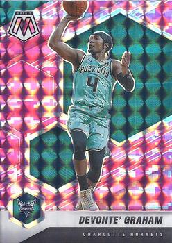 #196 Devonte' Graham - Charlotte Hornets - 2020-21 Panini Mosaic - Mosaic Camo Pink Basketball