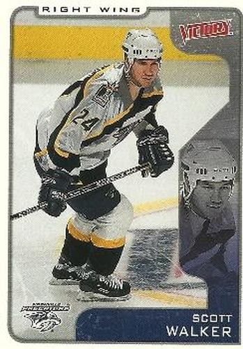 #196 Scott Walker - Nashville Predators - 2001-02 Upper Deck Victory Hockey