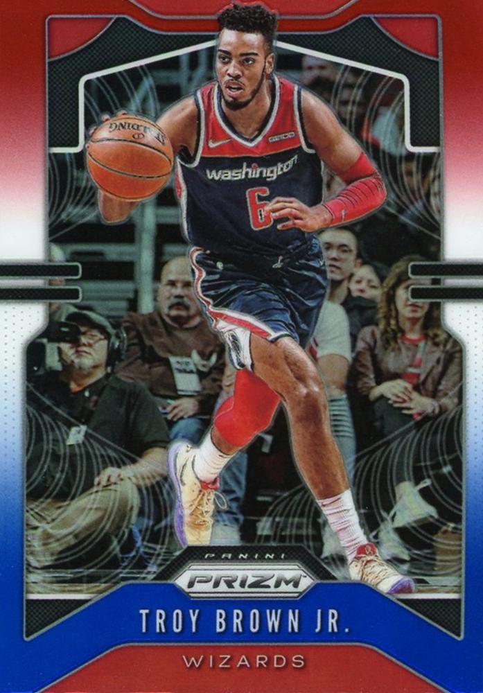#196 Troy Brown Jr. - Washington Wizards - 2019-20 Panini Prizm - Prizms Red White and Blue Basketball
