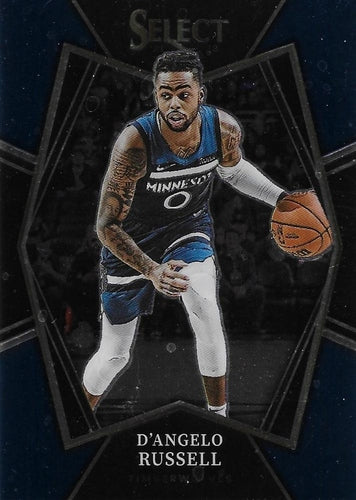#196 D'Angelo Russell - Minnesota Timberwolves - 2021-22 Panini Select - Blue Basketball