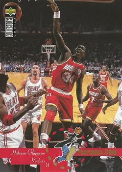 #196 Hakeem Olajuwon - Houston Rockets - 1995-96 Collector's Choice Basketball