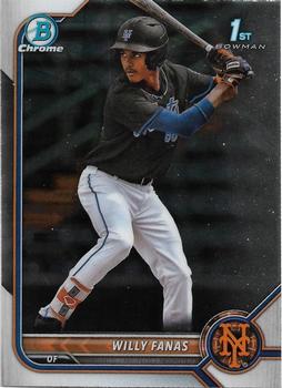 #BCP-196 Willy Fanas FBC - New York Mets - 2022 Bowman - Chrome Prospects Baseball