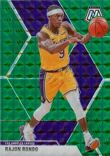 #196 Rajon Rondo - Los Angeles Lakers - 2019-20 Panini Mosaic - Green Prizm Basketball