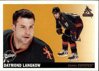 #196 Daymond Langkow - Phoenix Coyotes - 2002-03 Upper Deck Vintage Hockey