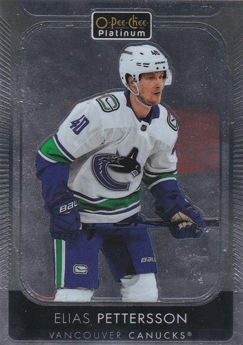 #196 Elias Pettersson - Vancouver Canucks - 2021-22 O-Pee-Chee Platinum Hockey