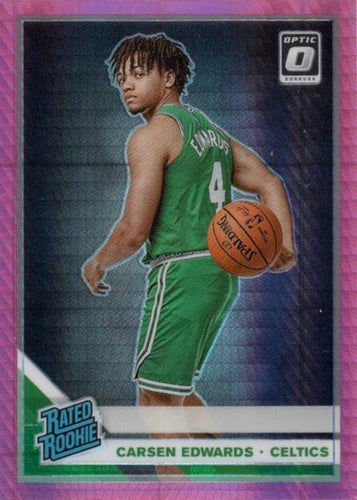 #196 Carsen Edwards - Boston Celtics - 2019-20 Donruss Optic - Hyper Pink Basketball