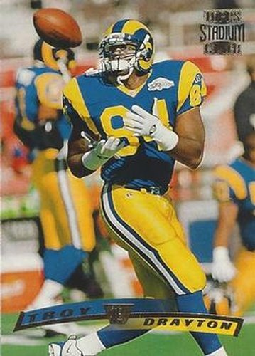 #197 Troy Drayton - St. Louis Rams - 1996 Stadium Club Football