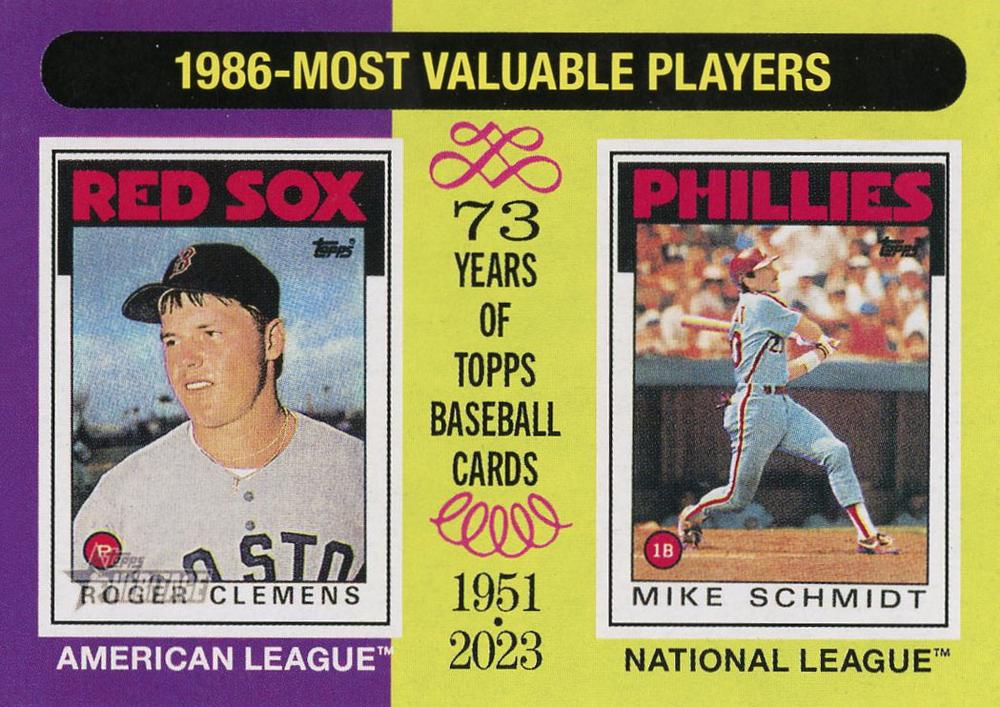 #197 1986s (Roger Clemens / Mike Schmidt) - Boston Red Sox / Philadelphia Phillies - 2024 Topps Heritage Baseball
