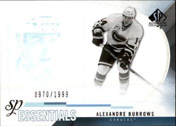 #197 Alexandre Burrows - Vancouver Canucks - 2010-11 SP Authentic Hockey