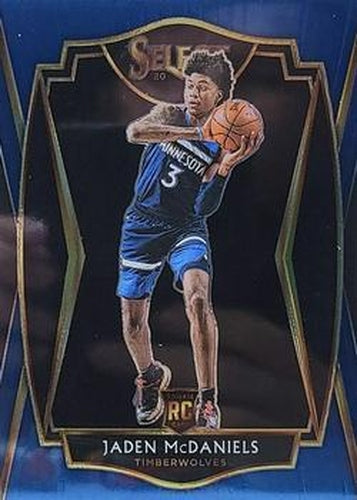 #197 Jaden McDaniels - Minnesota Timberwolves - 2020-21 Panini Select - Blue Basketball
