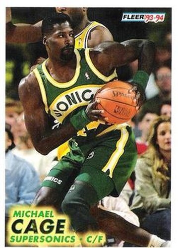 #197 Michael Cage - Seattle SuperSonics - 1993-94 Fleer Basketball