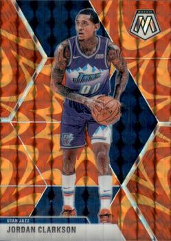 #197 Jordan Clarkson - Utah Jazz - 2019-20 Panini Mosaic - Reactive Orange Basketball