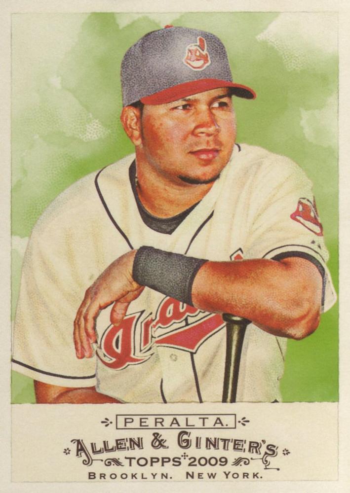#197 Jhonny Peralta - Cleveland Indians - 2009 Topps Allen & Ginter Baseball