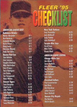 #U-198 Checklist: U1-U88 - 1995 Fleer Update Baseball