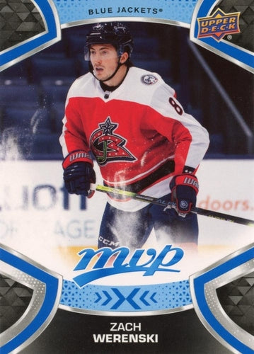 #198 Zach Werenski - Columbus Blue Jackets - 2021-22 Upper Deck MVP - Blue Hockey