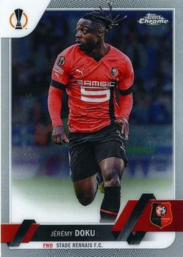 #198 Jérémy Doku - Stade Rennais FC - 2022-23 Topps Chrome UEFA Club Competitions Soccer