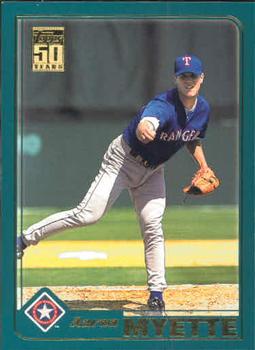 #T198 Aaron Myette - Texas Rangers - 2001 Topps Traded & Rookies Baseball
