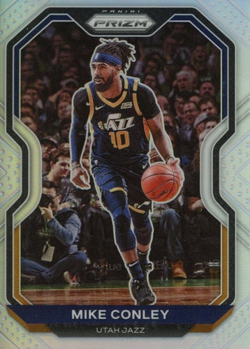 #198 Mike Conley - Utah Jazz - 2020-21 Panini Prizm - Silver Prizms Basketball