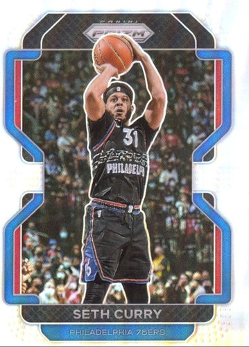 #198 Seth Curry - Philadelphia 76ers - 2021-22 Panini Prizm - Silver Basketball