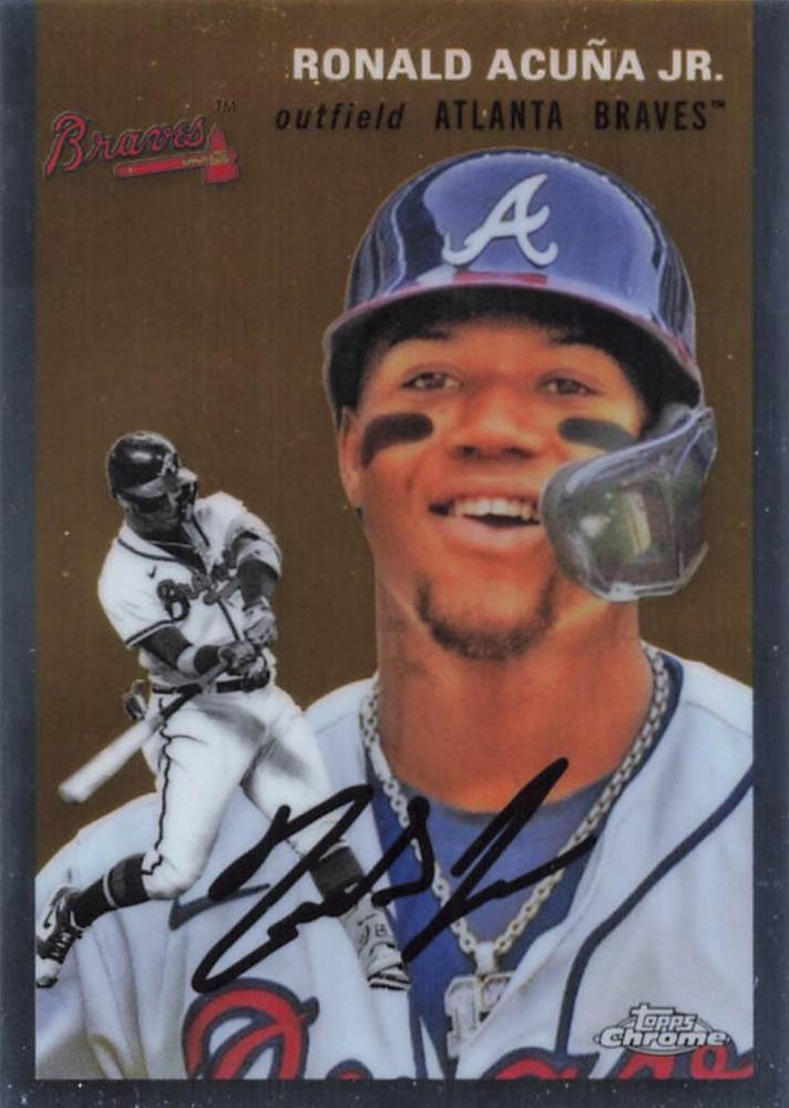 #198 Ronald Acuña Jr. - Atlanta Braves - 2023 Topps Chrome Platinum Anniversary Baseball