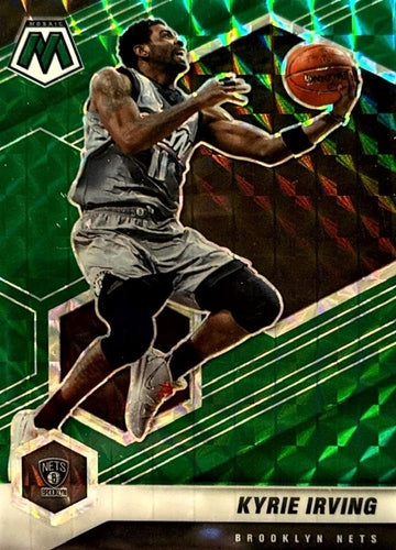 #198 Kyrie Irving - Brooklyn Nets - 2020-21 Panini Mosaic - Mosaic Green Basketball