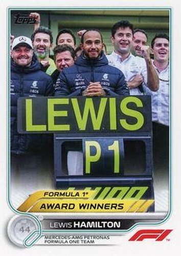 #198 Lewis Hamilton - Mercedes-AMG Petronas F1 - 2022 Topps Formula 1 Racing