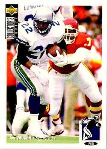 #198 Jon Vaughn - Seattle Seahawks - 1994 Collector's Choice Football