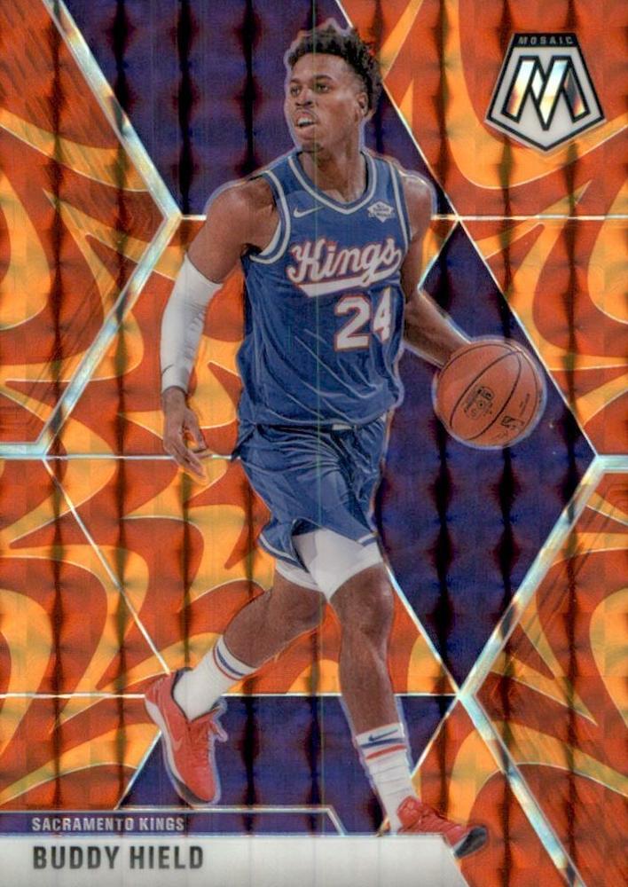 #198 Buddy Hield - Sacramento Kings - 2019-20 Panini Mosaic - Reactive Orange Basketball