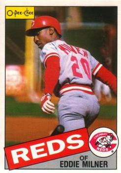 #198 Eddie Milner - Cincinnati Reds - 1985 O-Pee-Chee Baseball