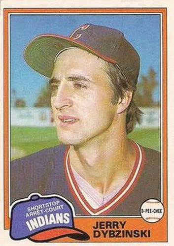 #198 Jerry Dybzinski - Cleveland Indians - 1981 O-Pee-Chee - Gray Back Baseball