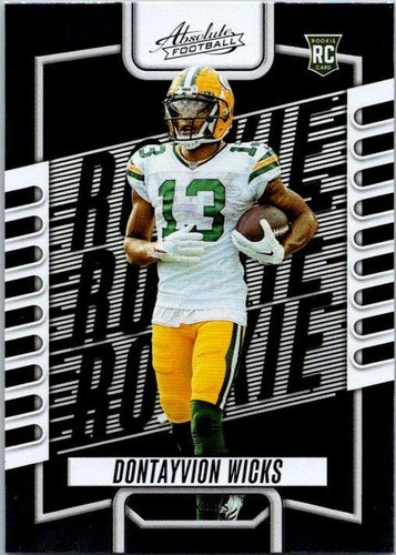 #199 Dontayvion Wicks - Green Bay Packers - 2023 Panini Absolute Football