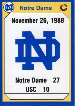 #199 1988 USC - Notre Dame Fighting Irish - 1990 Collegiate Collection Notre Dame Football