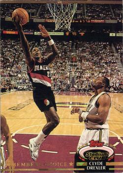 #199 Clyde Drexler - Portland Trail Blazers - 1992-93 Stadium Club Basketball