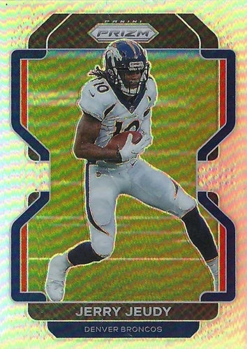 #199 Jerry Jeudy - Denver Broncos - 2021 Panini Prizm - Silver Football