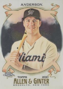 #199 Brian Anderson - Miami Marlins - 2021 Topps Allen & Ginter Chrome Baseball