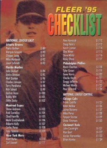 #U-199 Checklist: U89-U177 - 1995 Fleer Update Baseball